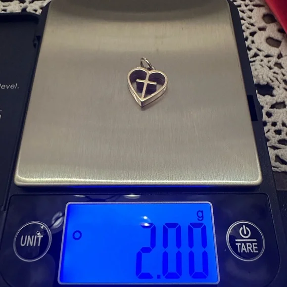 Retired James Avery 14kt Gold I Love Jesus/Cross & Heart Charm - Bag,Box & Pouch - Picture 9 of 9